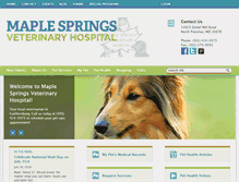 Tablet Screenshot of maplespringsvet.com